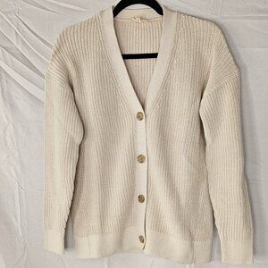 Talbots Haven Cream Cardigan Button Down Sweater - Size S